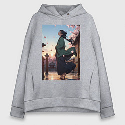 Толстовка оверсайз женская Монолог фармацевта Маомао во дворце, цвет: меланж