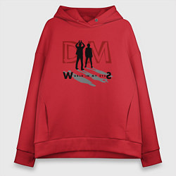 Толстовка оверсайз женская Depeche Mode - World in my eyes fletch, цвет: красный