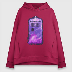 Толстовка оверсайз женская Violet tardis, цвет: маджента