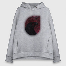 Женское худи оверсайз Орёл со шрамом