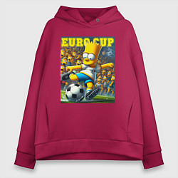 Женское худи оверсайз Euro cup - Bart Simpson