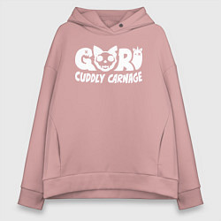 Толстовка оверсайз женская Goro cuddly carnage logotype, цвет: пыльно-розовый