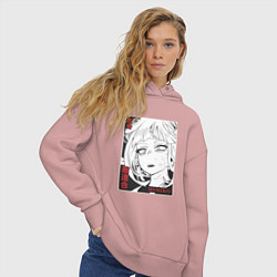 Толстовка оверсайз женская Геройская академия Химико Himiko, цвет: пыльно-розовый — фото 2