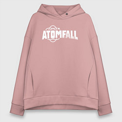 Толстовка оверсайз женская Atomfall logo, цвет: пыльно-розовый