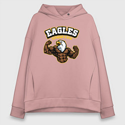 Толстовка оверсайз женская Eagles fitness, цвет: пыльно-розовый
