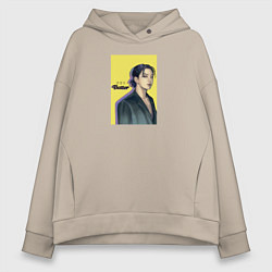 Толстовка оверсайз женская JK Butter, цвет: миндальный