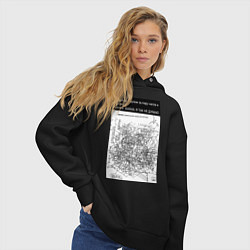Толстовка оверсайз женская Чертеж время на создание, цвет: черный — фото 2
