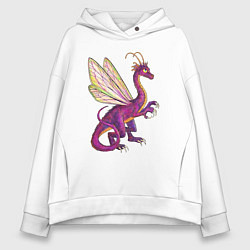 Толстовка оверсайз женская HOMM3 Faerie Dragon, цвет: белый