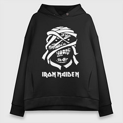 Толстовка оверсайз женская Eddie Iron Maiden, цвет: черный
