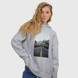 Толстовка оверсайз женская Сделал всё, что мог, цвет: меланж — фото 2