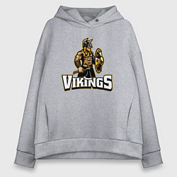 Женское худи оверсайз Vikings team