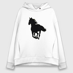 Женское худи оверсайз Силуэт коня