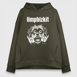 Женское худи оверсайз Limp Bizkit rock dog