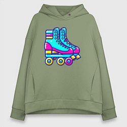 Женское худи оверсайз Retro rollers