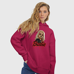 Толстовка оверсайз женская Тиффани невеста Чаки, цвет: маджента — фото 2