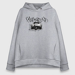 Толстовка оверсайз женская Punk road, цвет: меланж