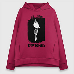 Толстовка оверсайз женская Deftones - bird, цвет: маджента