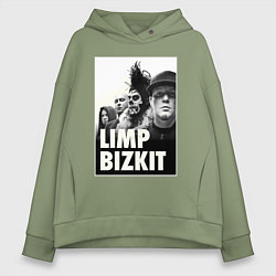 Толстовка оверсайз женская Limp Bizkit all, цвет: авокадо