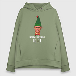 Женское худи оверсайз Merry Christmas idiot
