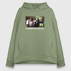 Толстовка оверсайз женская The Office - company party, цвет: авокадо
