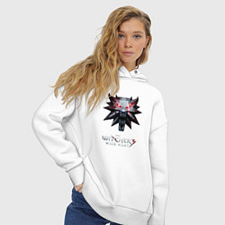 Толстовка оверсайз женская The Witcher logo, цвет: белый — фото 2