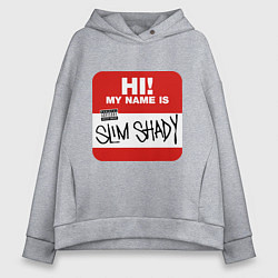 Женское худи оверсайз Eminem - slim shady sticker