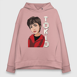 Толстовка оверсайз женская Tokio - money heist, цвет: пыльно-розовый