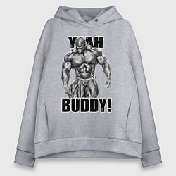 Толстовка оверсайз женская Ronnie Coleman- yeah buddy, цвет: меланж