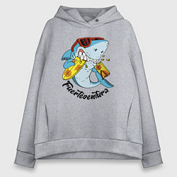 Толстовка оверсайз женская Fuerteventura summer style - shark, цвет: меланж
