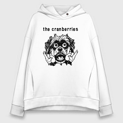 Толстовка оверсайз женская The Cranberries - rock dog, цвет: белый