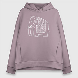 Женское худи оверсайз Indian elephant