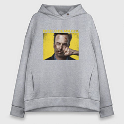 Толстовка оверсайз женская Bob Odenkirk Nobody, цвет: меланж
