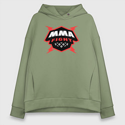 Толстовка оверсайз женская MMA fight, цвет: авокадо