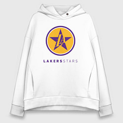 Толстовка оверсайз женская Lakers stars, цвет: белый