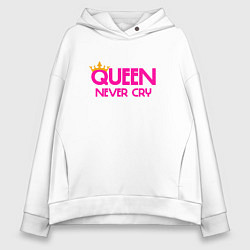 Женское худи оверсайз Мем queen never cry