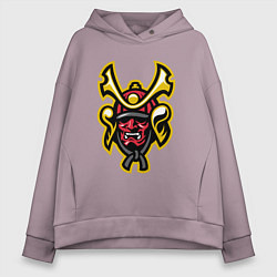 Толстовка оверсайз женская Samurai face, цвет: сиреневый