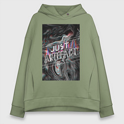 Толстовка оверсайз женская Just Artefact, цвет: авокадо