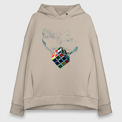 Женское худи оверсайз Рубик в воде