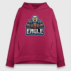 Толстовка оверсайз женская Eagle basketball, цвет: маджента