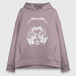Женское худи оверсайз Metallica rock dog