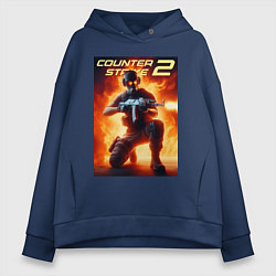 Женское худи оверсайз Counter Strike 2 - gamer