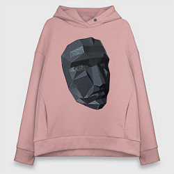 Толстовка оверсайз женская Boss mask, цвет: пыльно-розовый