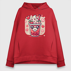 Женское худи оверсайз Бабл ти день святого валентина