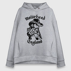Толстовка оверсайз женская Motorhead - Лемми, цвет: меланж