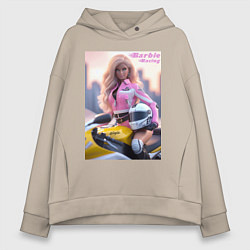 Женское худи оверсайз Barbie racing - Kawasaki Ninja