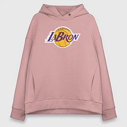 Толстовка оверсайз женская LaBron Lakers, цвет: пыльно-розовый