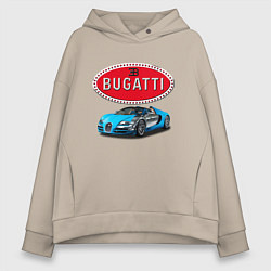 Толстовка оверсайз женская Bugatti - motorsport, цвет: миндальный