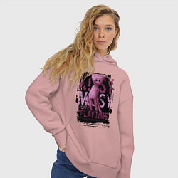 Толстовка оверсайз женская Кисси Мисси из Poppy Playtime, цвет: пыльно-розовый — фото 2