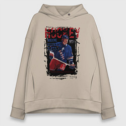 Женское худи оверсайз Лучший хоккеист Уэйн Гретски