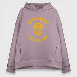 Толстовка оверсайз женская Cavaliers skull, цвет: сиреневый